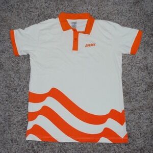 Aperol Orange White Polo Shirt Men's Large L Logo Short Sleeve Good Condition